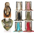 thumbnail image 1 of Yoyauz 35" Large Square Satin Head Scarf - Silk Hair Scarf Square Hair Bandanas Large Scarf Sleeping Head Wraps for Women, 1 of 5