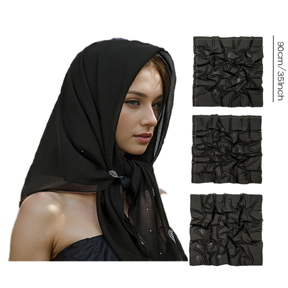 Yoyauz 35" Large Square Satin Head Scarf - Silk Hair Scarf Square Hair Bandanas Large Scarf Sleeping Head Wraps for Women