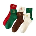 thumbnail image 1 of Yoyauz 3PCS Christmas Boat Socks Holiday Socks Colorful Winter Holiday Socks Novelty Santa Claus Socks For Christmas Ladies Men(Giftboxed), 1 of 6