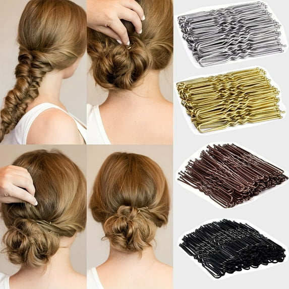Yoyauz 50PCS U-shaped Hair Clips - Women's Industrial Hair Clips | U-shaped Design Fashion Hair Accessories | Small hair Clips For Thin And Thick Hair, Suitable For Buns