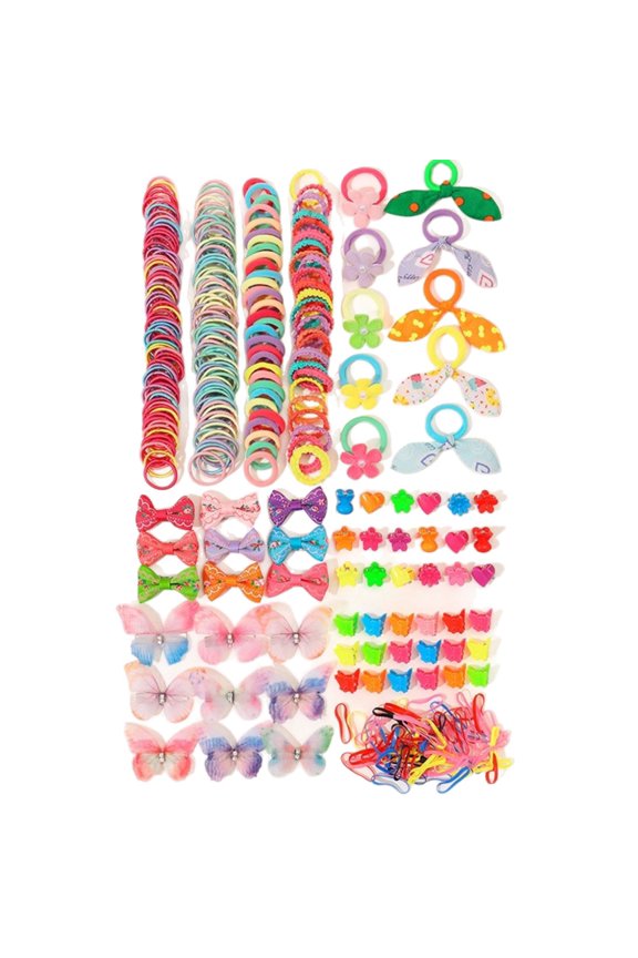 830PCS Mixed And Matched Children'S Hair Accessory Set, Including Colorful Elastic Hair Rings, Plush Ball Hair Ropes, Mini Star Clasps, And Little Girls' Holiday Birthday Gifts