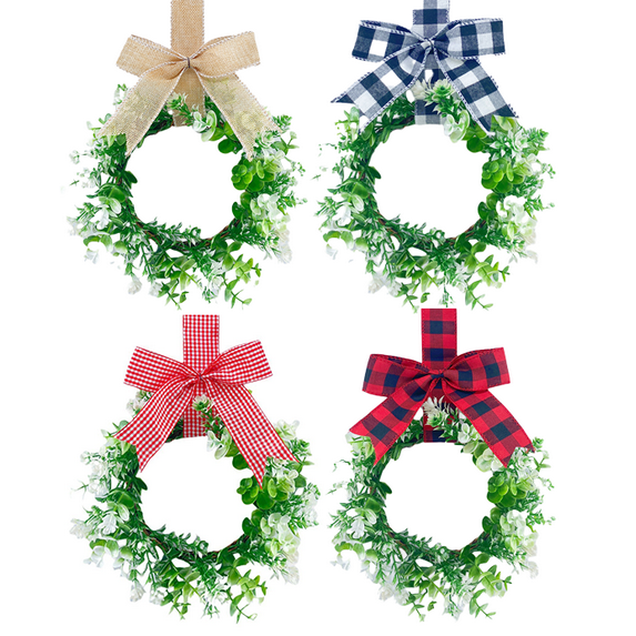 Yoyauz Artificial Kitchen Cabinet Garland With Ribbon Artificial Green Leaf Garland Decoration Hanging Garland Is Suitable For Cabinet Wall Window Front Door Decoration