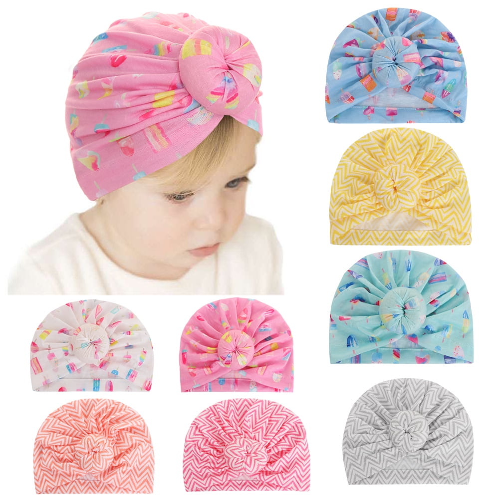 Yoyauz Baby Bandana Wrap Newborn Headscarf Hat Baby Headscarf Hat Girls Toddler Hat Turban Boy Kindergarten Beanie Baby Hijab Hospital Multicolor
