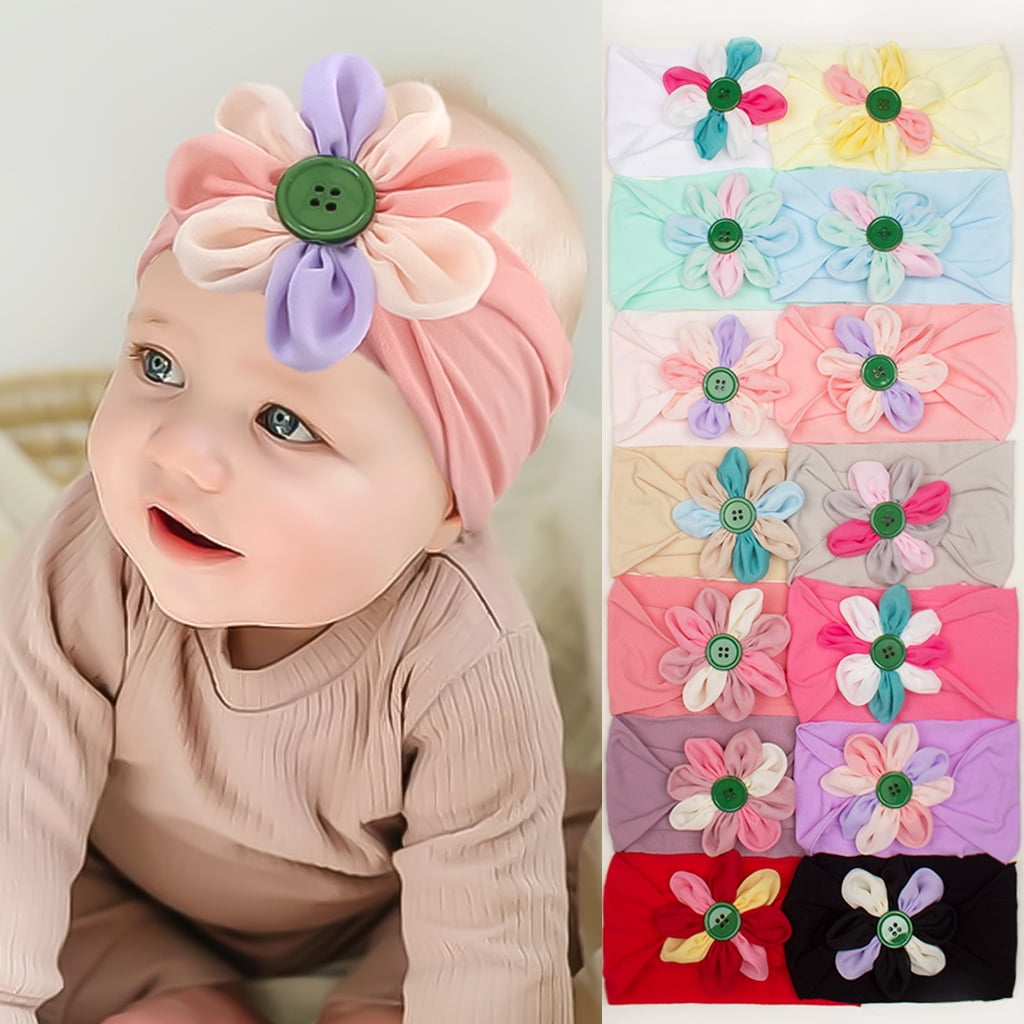 3 Pièces Bandeaux Rose Pour Bébé Fille, Accessoires De Cheveux En Nylon Pour Tout-Petits Et Nouveau-Né