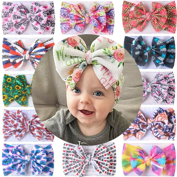 Yoyauz Baby Flower Headband, Nylon Baby Girl Headband Soft Headband Baby Girl Accessory for Newborn Toddlers