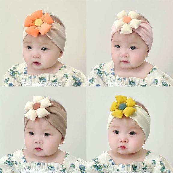 Yoyauz Baby Flower Headband, Nylon Baby Girl Headband Soft Headband Baby Girl Accessory for Newborn Toddlers