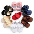 thumbnail image 1 of Yoyauz Baby Girl Mary Jane Shoes Anti Slip Rubber Sole Ballet Slippers Princess Dress Wedding Shoes Newborn Kids Shoes Toddler Shoes（0-12 Month）, 1 of 6