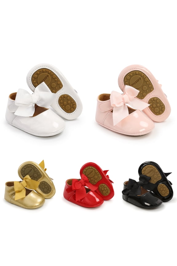 Baby Girl Mary Jane Shoes Anti Slip Rubber Sole Ballet Slippers Princess Dress Wedding Shoes Newborn Kids Shoes Toddler Shoes