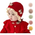 thumbnail image 1 of Yoyauz Baby Knit Winter Cap Baby Newborn Toddler Autumn Cute Earmuff Cotton Lined Beanie Suitable for Boys and Girls, 1 of 8