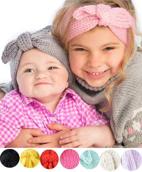 Copper Pearl Baby Bows Headbands - Soft Stretchy Nylon, Newborn To 12 Months, Stylish Prints (Oat)