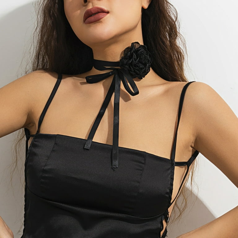 Yoyauz Bohemian Flower Choker Long Wrap Tassel Floral Choker