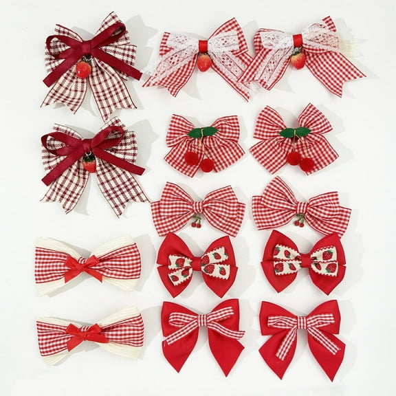 Yoyauz Christmas Bow Hairpins For Girls Christmas Hair Ornaments Colorful Christmas Boutique Hairpins Snowflakes Snowflakes Christmas Tree Bow Hairpins Holiday