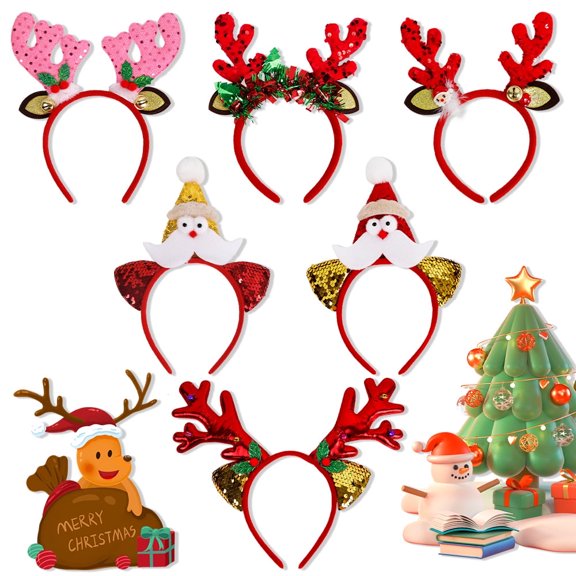 Yoyauz Christmas Bow Headband Christmas Bow Headband Red Green Headband Christmas Holiday Headband Cute Headband Ladies Girls Holiday Party Clothing Supplies Gifts