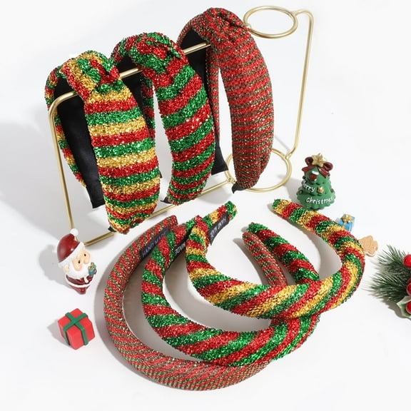 Yoyauz Christmas Bow Headband Christmas Bow Headband Red Green Headband Christmas Holiday Headband Cute Headband Ladies Girls Holiday Party Clothing Supplies Gifts