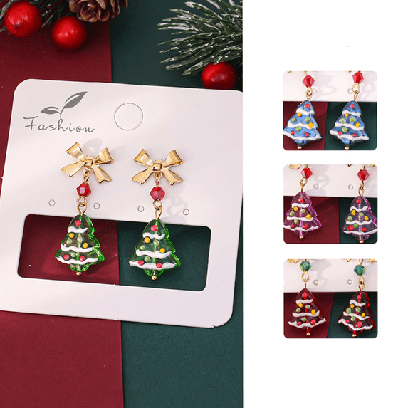 Yoyauz Christmas Earrings For Ladies Christmas Trees Lightweight Earrings Cute Christmas Parties Jewelry Gifts