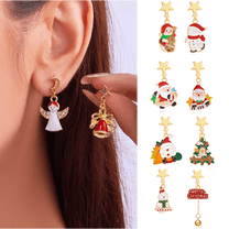 Yoyauz Christmas Earrings For Ladies Christmas Trees Snowflakes Bows Bells Lightweight Earrings Cute Christmas Parties Jewelry Gifts