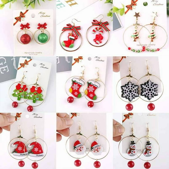 Yoyauz Christmas Earrings for Women Christmas Tree Earrings - Colorful Acrylic Christmas Holiday Pendant Earrings Great Christmas Gift Holiday Gifts