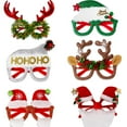 thumbnail image 1 of Yoyauz Christmas Glasses Frames Christmas Party Decorations Christmas Party Gifts Glasses Clothing Glasses Accessories Fun Glasses Suitable For Kids Adult Holiday Gift Supplies Photo Props, 1 of 6