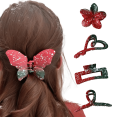 thumbnail image 1 of Yoyauz Christmas Hair Clip For Women, Christmas Tree Snowman Santa Claus Winter Strong Grip Clip, Suitable For Thick And Fine Hair Acrylic Hair Clip, 1 of 8
