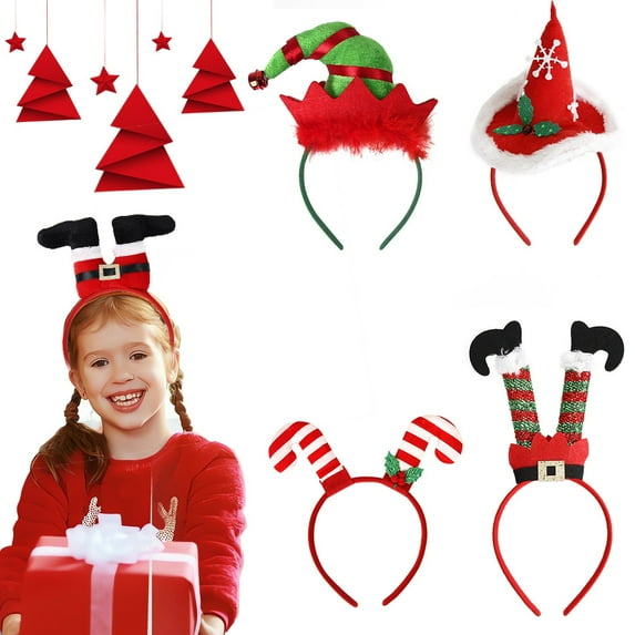 Yoyauz Christmas Headbands For Ladies Girls Kids Holiday Headband Party Supplies