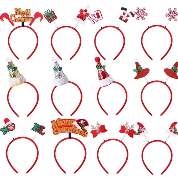 Yoyauz Christmas Headbands Reindeer antler headbands Christmas tree headband headband hat top for Christmas party supplies, Christmas party decoration gifts - one size