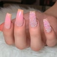 thumbnail image 1 of Yoyauz Coffin Pressed Nails Fake French Nails Full Coverage Acrylic Fake Nails for Ladies & Girls 24PCS, 1 of 5