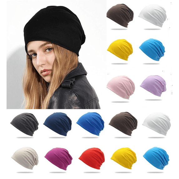 Yoyauz Cotton Slouchy Beanie Hip-Hop Soft Lightweight Running Beanie Adult Dwarf Hats Chemo Cap for Men Women