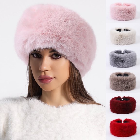 Yoyauz Faux Fur Headband With Stretch Women's Winter Warm Earmuffs