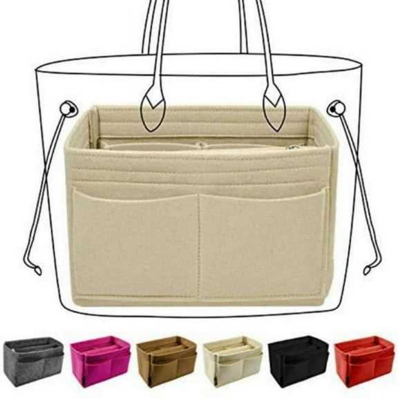 Yoyauz Felt Zipper Handbag Handbag Wallet Duffle Bag Backpack Storage Bag Insert 4 Sizes