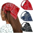 thumbnail image 1 of Yoyauz Floral Elastic Hair Scarf Headband 3PCS Chiffon Head Kerchief Headband Floral Hair Scarves W/Hair Clips Hair Bandanas, 1 of 7
