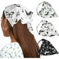 thumbnail image 1 of Yoyauz Floral Elastic Hair Scarf Headband 3PCS Chiffon Head Kerchief Headband Floral Hair Scarves W/Hair Clips Hair Bandanas, 1 of 9