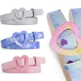 thumbnail image 1 of Yoyauz Girls Belt kids PU Leather Belt Cut-out Belt With Metal Buckle Kids Belt Fit Girl Size, 1 of 6