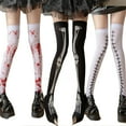 thumbnail image 1 of Yoyauz Halloween Bloody Over Knee Stockings Ladies Girls Stockings Over Knee Socks Blood Socks Cosplay Props Skeleton Nurse, 1 of 6