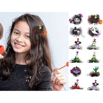 Yoyauz Halloween Hair Clip Halloween Glitter Bow Witch Hat Clip Ghost Hair Clip Cartoon Hair Clip Girl Halloween Costume Headwear