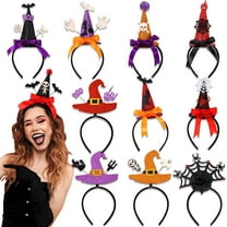Yoyauz Halloween Headband Pumpkin Witch Hat Bat Spider Headband Halloween Costume Party Makeup Hair Accessories