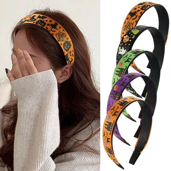 Yoyauz Halloween Headband Pumpkin Witch Hat Bat Spider Headband Halloween Costume Party Makeup Hair Accessories