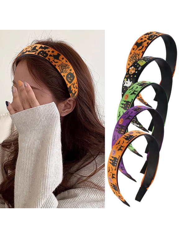 Halloween Headband Pumpkin Witch Hat Bat Spider Headband Halloween Costume Party Makeup Hair Accessories
