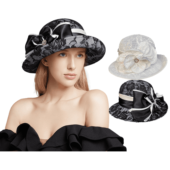 Yoyauz Kentucky Church Derby Dress Clock Hat Sweet Cute Floral Bucket Hat