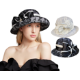 thumbnail image 1 of Yoyauz Kentucky Church Derby Dress Clock Hat Sweet Cute Floral Bucket Hat, 1 of 5