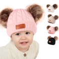 thumbnail image 1 of Yoyauz Kids winter beanie knitting warm cold weather beanie boy girl hat, 1 of 15