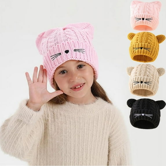 Yoyauz Kids winter beanie knitting warm cold weather beanie boy girl hat