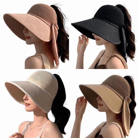 Yoyauz Ladies' Sun Hat Upf 50+Uv Protection Wide Brimmed Foldable Summer Beach Bucket Hat With Neck Flap