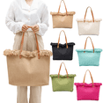 thumbnail image 1 of Yoyauz Ladies' Tote Bag Canvas Beach Tote Bag With Zipper Large Shoulder Backpack Handbag, Suitable For Travel, Work, Gym, 1 of 7