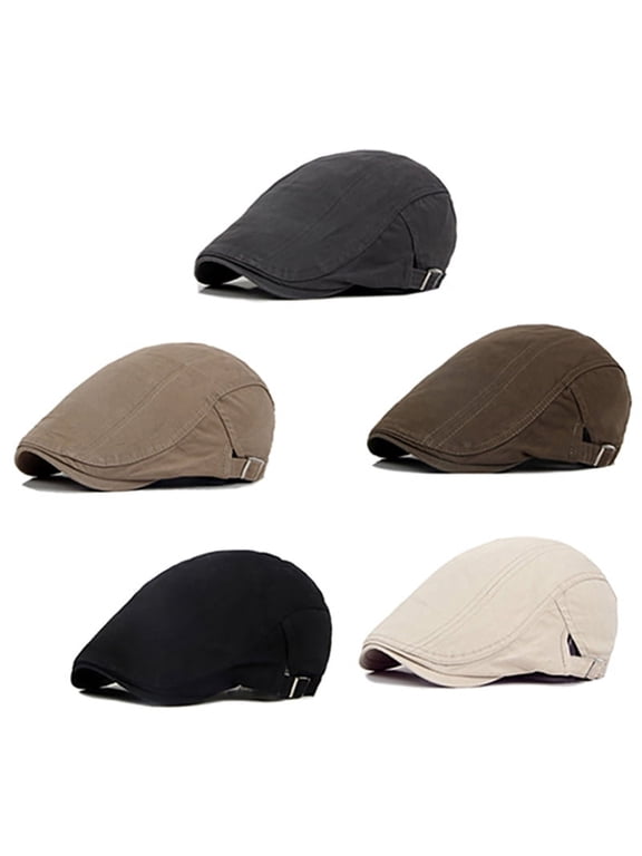 Men’s Newsboy Gatsby Cabbie Hats Cotton Adjustable Driving Winter Sun Beret Cap