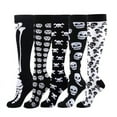 thumbnail image 1 of Yoyauz Men's & Women's Cycling Compression Socks - Best for Running, Sports, Cycling - 15-20 mmHg (Skull Pattern), 1 of 6