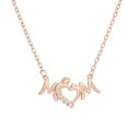 thumbnail image 1 of Yoyauz Mother's Day Gift Mother Heart shaped Rose Gold Necklace for Ladies, Birthday Jewelry Girlfriend Wife Mother's Gift, 1 of 5