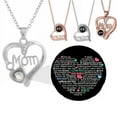 thumbnail image 1 of Yoyauz Mother's Day Necklace For Mothers. I Love You In 100 Languages. Projection Necklace Suitable For Women, Mothers, Wives, Anniversaries, 1 of 5