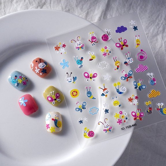 Yoyauz Nail Art Stickers Stickers Self Adhesive Nail Decals Summer Nail Stickers Nail Art Sliders Women's DIY Nail Art Decoration