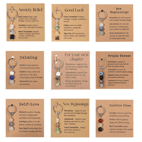 Yoyauz Natural Crystal Keychain Gift, A Gift For A New Beginning, A Novelty Gift For Colleagues, And A Keychain For Women To Alleviate Anxiety