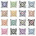 thumbnail image 1 of Yoyauz Navy Blue Ethnic Bohemian Style Pillow Cover 18 "x 18" Vintage Flower Print Pillow Outdoor Linen Farmhouse Decoration, 1 of 5